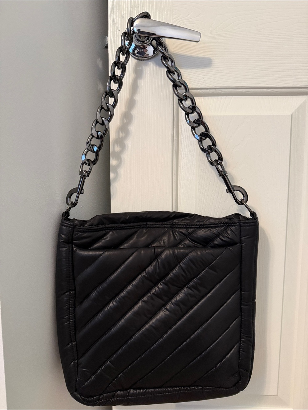 Think Royln Black The Cloud Bag with chain handle